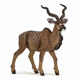 Figurina Papo Antilopa Kudu realista, pictata manual, 14 cm