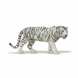 Figurina Papo Tigru Alb realist, pictata manual, pentru copii 3+ ani