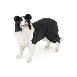Figurina caine Border Collie Papo, realista, pictata manual