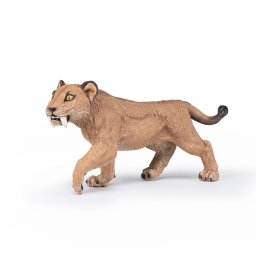 Figurina Smilodon tanar Papo, pictata manual, 10 cm