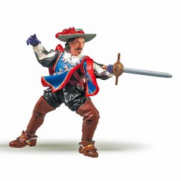 Figurina Papo Muschetarul Aramis, pictata manual, pentru copii 3+