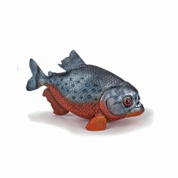 Figurina Papo Piranha realista, pictata manual, pentru copii 3+ ani