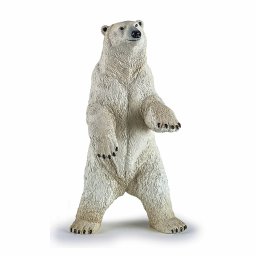 Figurina Papo urs polar in picioare, pictata manual, 14 cm