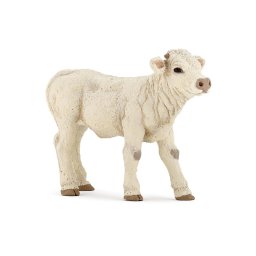 Figurina vitel Charolais Papo, jucarie realista pictata manual