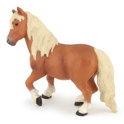 Figurina Papo ponei rasa Shetland, pictata manual, pentru copii 3+