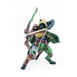 Figurina Papo Pantera Mutant cu Arc, pictata manual, 10,8 cm