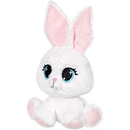 Iepuras de plus alb Mila, moale si adorabil, 25 cm