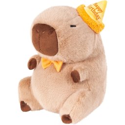 Plus Capibara Happy Birthday 20 cm, jucarie de plus aniversara