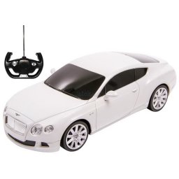 Masina cu telecomanda Bentley Continental GT alba, scara 1:24