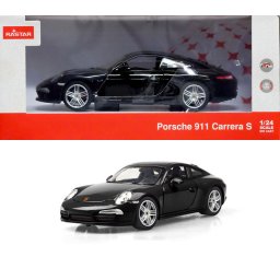 Macheta metalica Porsche 911 Carrera S negru, scara 1:24, Rastar