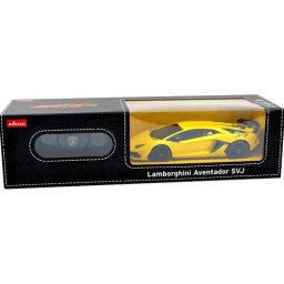 Masina cu telecomanda Lamborghini Aventador SVJ galbena, scara 1:24