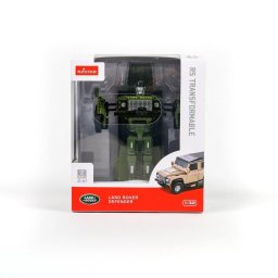 Masinuta metalica transformabila Land Rover Defender verde 2 in 1, scara 1:32