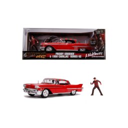 Macheta metalica Cadillac 1958 cu Freddy Krueger, scara 1:24