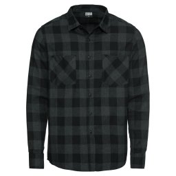 Urban Classics Cămașă gri metalic / negru