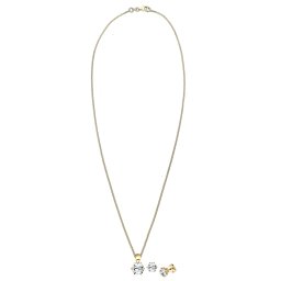 ELLI Set de bijuterii 'Kristall' auriu / transparent