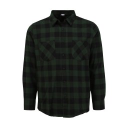 Urban Classics Cămașă verde închis / negru