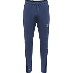 Hummel Pantaloni sport 'Lead' bleumarin / galben neon / negru