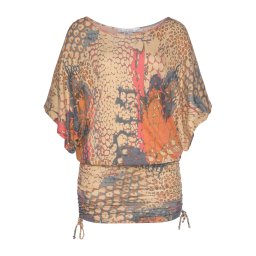 BUFFALO Rochie de plaja gri / gri metalic / portocaliu / portocaliu caisă / corai