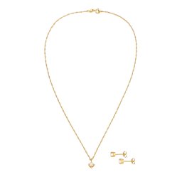 ELLI Set de bijuterii auriu / alb perlat