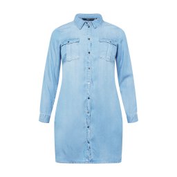 Vero Moda Curve Rochie tip bluză 'Sila' albastru denim