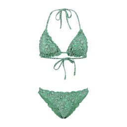 Shiwi Costum de baie două piese 'Liz' verde / negru / alb murdar