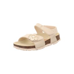 SUPERFIT Sandale 'FUSSBETTPANTOFFEL' crem / auriu / alb