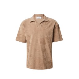 DAN FOX APPAREL Tricou 'Leif' bej închis