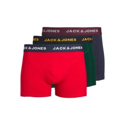 JACK & JONES Boxeri 'JWHJAMES' albastru închis / verde închis / roșu intens / alb