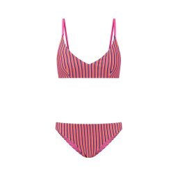 Shiwi Costum de baie două piese 'Lou' albastru / portocaliu / roz / alb