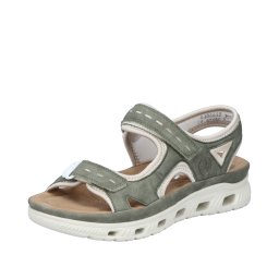 Rieker Sandale '64066' verde / alb