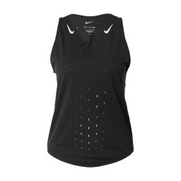 NIKE Sport top 'AeroSwift' negru / alb