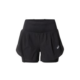 ASICS Pantaloni sport 'ROAD' gri argintiu / negru