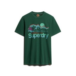 Superdry & Co Tricou albastru deschis / verde smarald / verde jad / mov închis