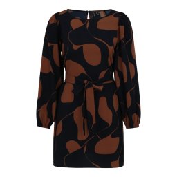 Vero Moda Petite Rochie 'VMLYDIA' albastru noapte / maro caramel