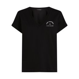 Karl Lagerfeld Tricou 'Rue St-Guillaume' negru / alb