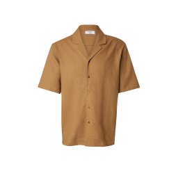 DAN FOX APPAREL Cămașă 'Ryan' maro caramel