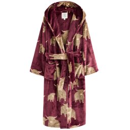 Next Halat pentru dimineață bej / maro / roșu bordeaux