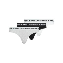 Karl Lagerfeld Slip gri amestecat / negru / alb
