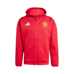 ADIDAS PERFORMANCE Bluză cu fermoar sport 'Manchester United Anthem' galben / roșu / negru / alb