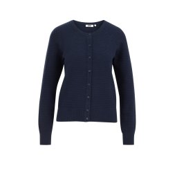 WE Fashion Geacă tricotată albastru închis
