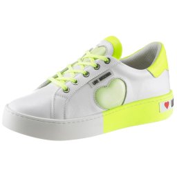 Love Moschino Sneaker low galben neon / alb