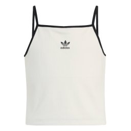 ADIDAS ORIGINALS Top 'SLIM MINI RIB TANK' negru / alb murdar
