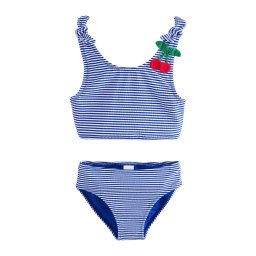 Next Costum de baie două piese albastru / verde / roșu / alb