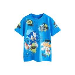 Next Tricou 'Sonic' albastru / albastru închis / galben / negru
