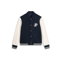 TOMMY HILFIGER Hanorac albastru marin / alb