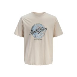 Jack & Jones Junior Tricou ecru / opal / negru / alb