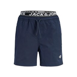 Jack & Jones Junior Șorturi de baie 'JPSTMaui' bleumarin / negru / alb