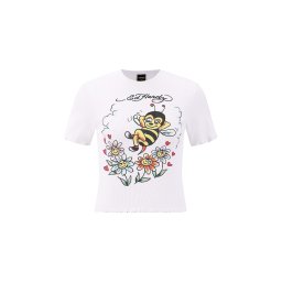 Ed Hardy Tricou 'Biene' galben / portocaliu / negru / alb