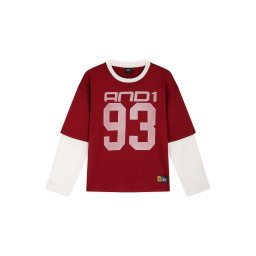 AND1 Tricou roșu / roșu pastel / alb