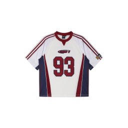 AND1 Tricou 'Respect The Game' bleumarin / roșu burgundy / negru / alb